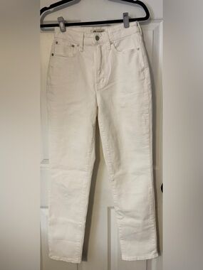 Madewell The Curvy Perfect Vintage Jeans Size 25 White High Rise